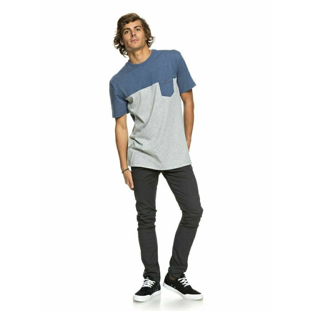 Quiksilver Men's Block Pocket Pocket Tee Blue M - Picture 2 of 3
